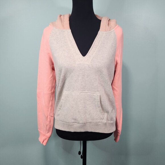 American Eagle Outfitters Tri-Color Hoodie Women’s Size Medium Pink, Gray, … - Picture 1 of 9